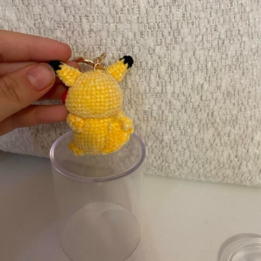Handmade Crocheted Keychain Pikachu - Picture 2 of 2
